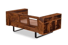 Sheesham Wood Cubex Storage Sofa Set
