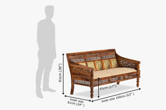 Sheesham Wood Virasat Settee Sofa Set