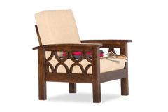 Sheesham Wood Ebony Bloom Sofa Set