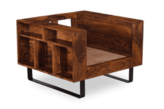 Sheesham Wood Cubex Storage Sofa Set