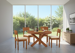 Sheesham Wood Round Table Dining Set