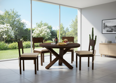 Sheesham Wood Round Table Dining Set