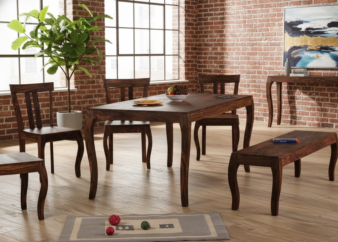 Sheesham Wood Shefi Dining Set