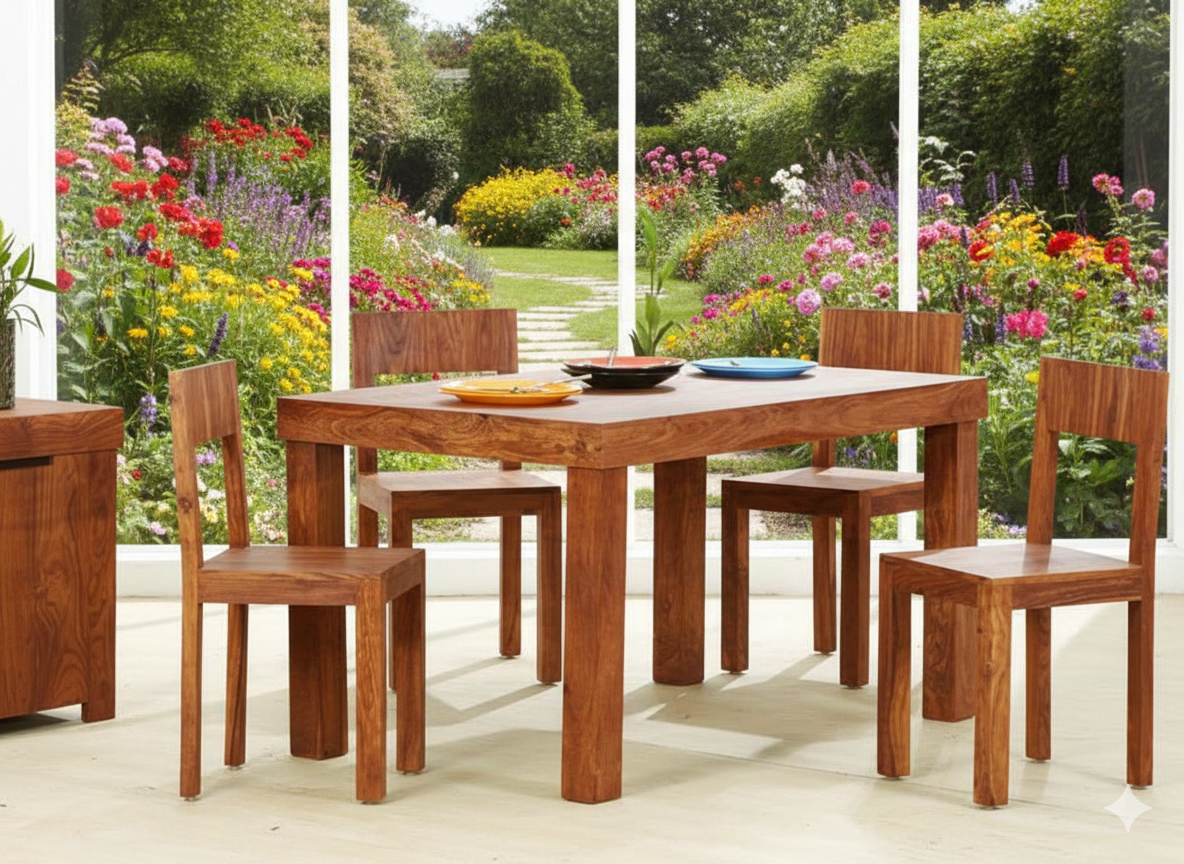 Sheesham Wood Clutch Dining Set