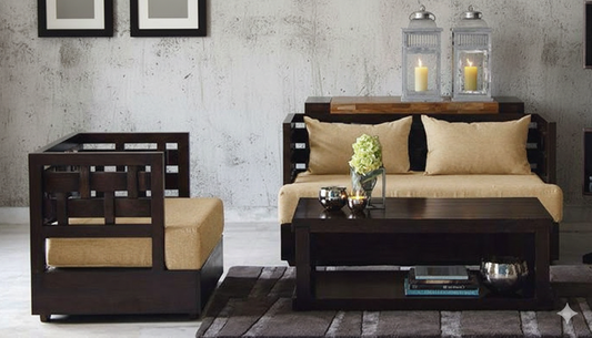 Sheesham wood The Heritage Plait Sofa Set