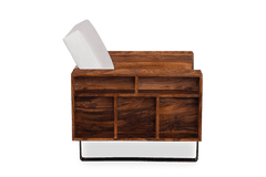 Sheesham Wood Cubex Storage Sofa Set