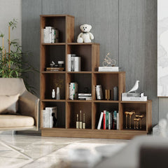 Luxury Contemporary Sheesham Wood Display Library Shelf