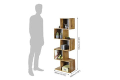 Solid Wood Tetra Twist BookShelf