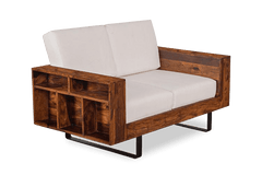 Sheesham Wood Cubex Storage Sofa Set