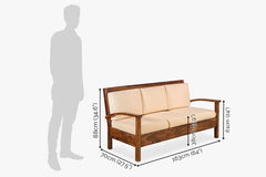 Sheesham Wood The Teak Trestle Sofa Set
