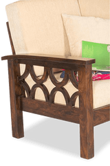 Sheesham Wood Ebony Bloom Sofa Set