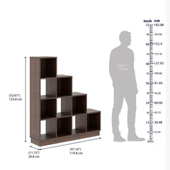 Luxury Contemporary Sheesham Wood Display Library Shelf