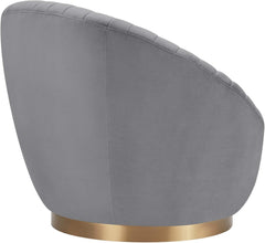The "Aura" Swivel Accent chair (Grey)