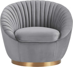 The "Aura" Swivel Accent chair (Grey)