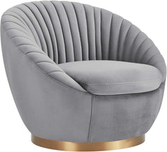 The "Aura" Swivel Accent chair (Grey)