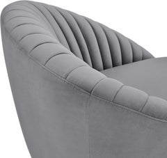 The "Aura" Swivel Accent chair (Grey)