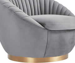 The "Aura" Swivel Accent chair (Grey)