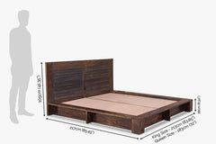 ElM Solid Wood Maharaja Platform Bed