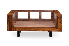 Sheesham Wood Cubex Storage Sofa Set