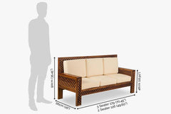 Sheesham Wood The Royal Lattice Collection Sofa Set