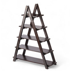 The Trainglo Sheesham Wood Elegant Urban Style Wooden Library Rack Unit