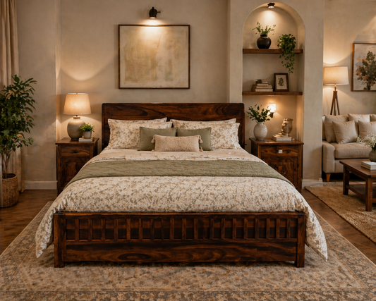 Elm Haven Solid Wood Bed