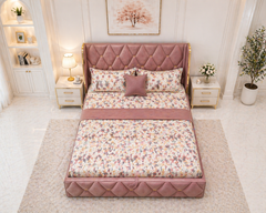 Aura Diamond Luxe Upholstered Bed