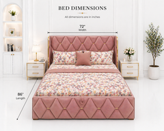 Aura Diamond Luxe Upholstered Bed