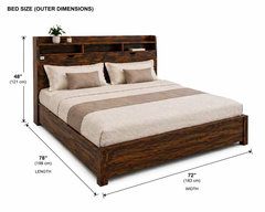Walnut Luxe Storage Bed