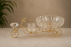 Luxury Crystal Bowl Decorative Bicycle Showpiece
