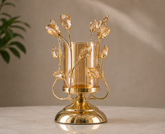 Luxury Crystal Leaf Decorative Candle Holder