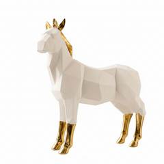 Modern Geometric Unicorn Decorative Sculpture