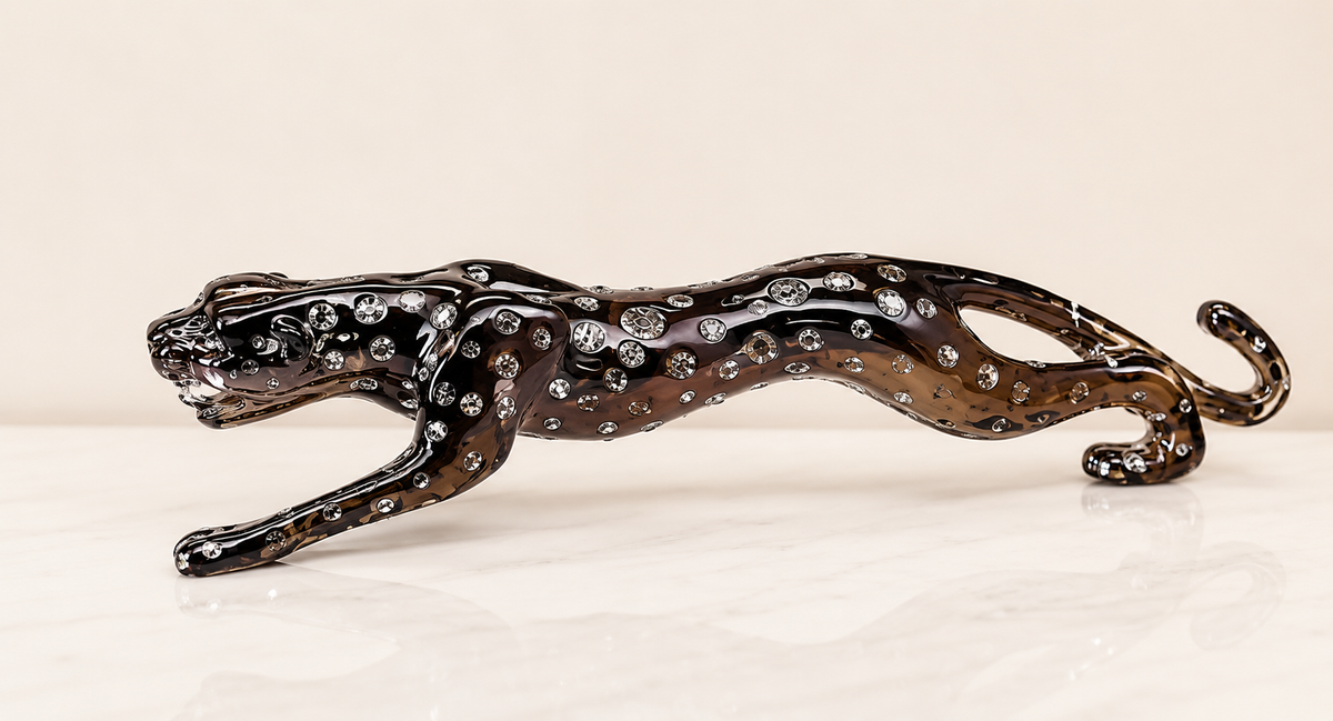 Modern Abstract Twisted Glass Decorative Sculpture