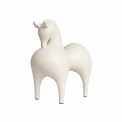 Modern Minimalist White Horse Decorative Sculpture