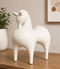 Modern Minimalist White Horse Decorative Sculpture