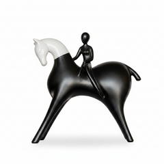 Modern Horse Rider Decorative Sculpture