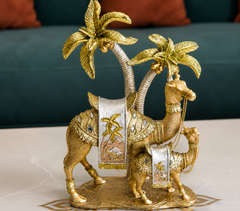 Luxury Camel & Palm Tree Decorative Sculpture