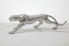 Modern Metallic Leopard Decorative Sculpture