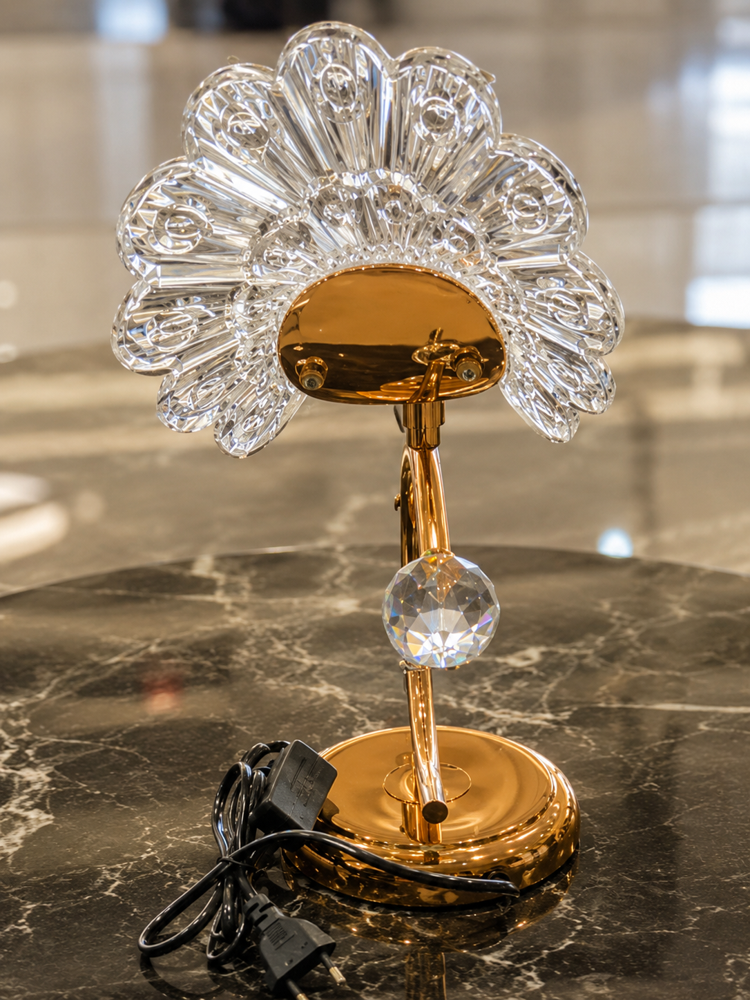 Luxury Crystal Fan Decorative Candle Holder