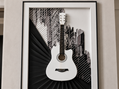 Modern 3D Guitar Wall Art Frame