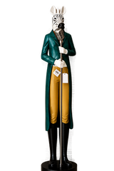 Zebra Butler Decorative Sculpture