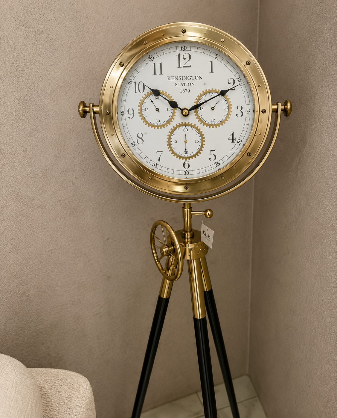 Luxury Vintage Tripod Floor Clock