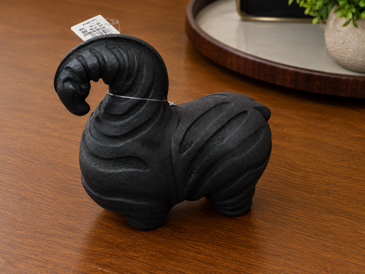 Modern Abstract Ram Decorative Sculpture