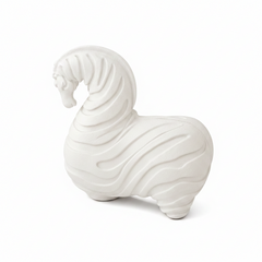 Modern Minimalist White Horse Decorative Sculpture