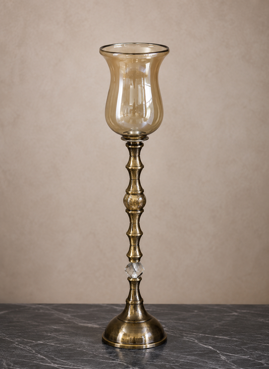 Luxury Gold Crystal Candle Holder