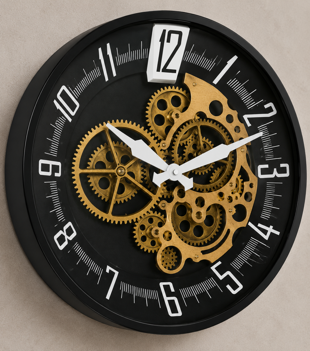 ChronoGear Industrial Skeleton Wall Clock