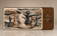 Royal Chess Canvas Wall Art with Wooden Frame