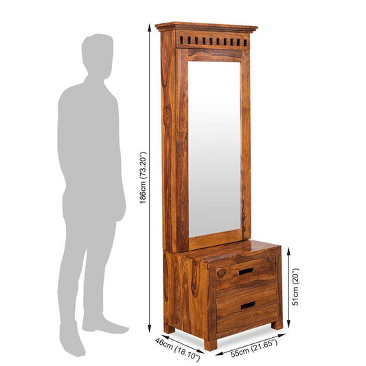 Sheesham Wood Estelle Wall-Mount Dressing table