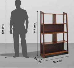 Elegant Urban Style Wooden Library Rack Unit