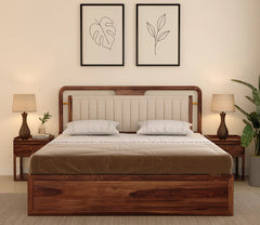 ELM Furniture Premium Sheesham Wood King Size Bed with Spacious Drawer Storage | Solid Wood Storage Bed for Home & Bedroom, Durable Wooden King Drawer Bed, 208.28 cm × 190.5 cm (6.83 ft × 6.25 ft)